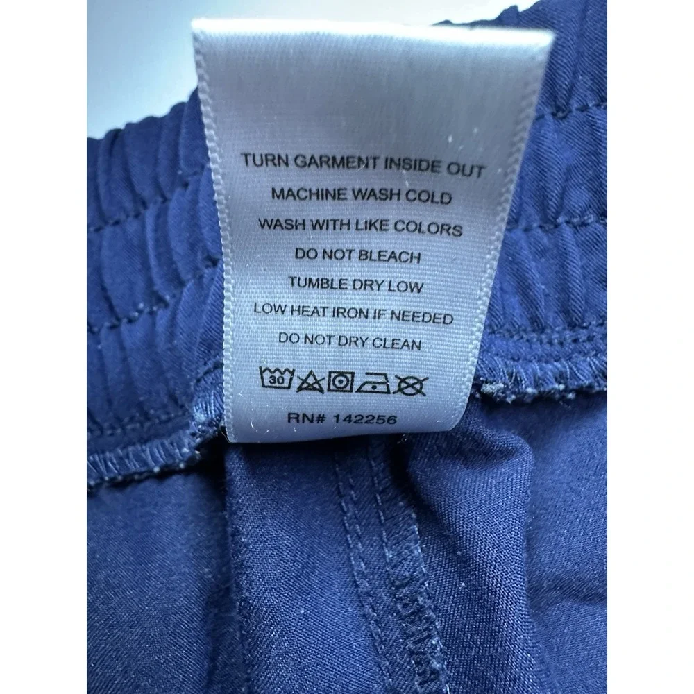 FIGS Women's LARGE Zamora Jogger Scrub Pants Navy Blue‎ Technical Collection